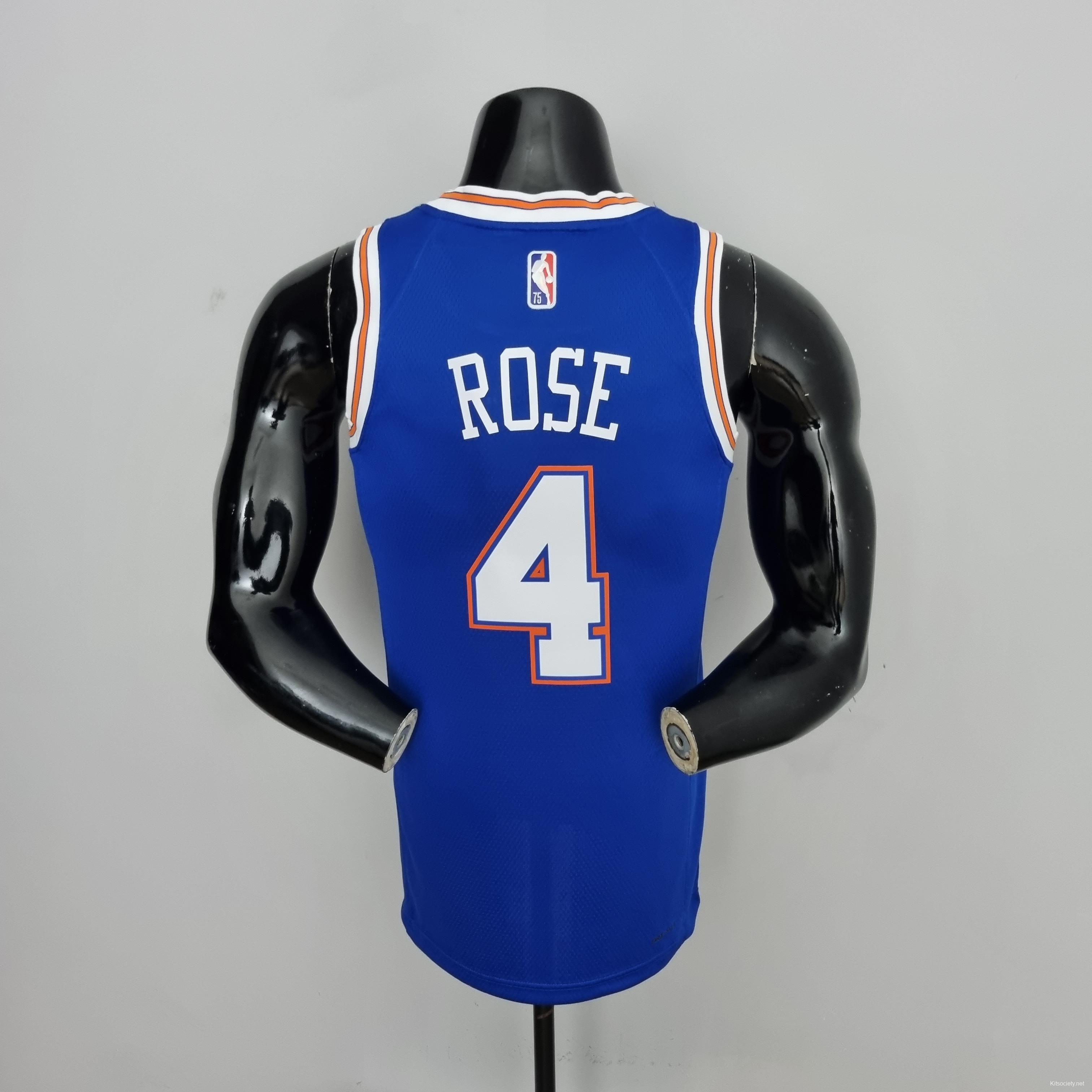 75th Anniversary Ross #4 New York Knicks Jordan Limited Blue NBA