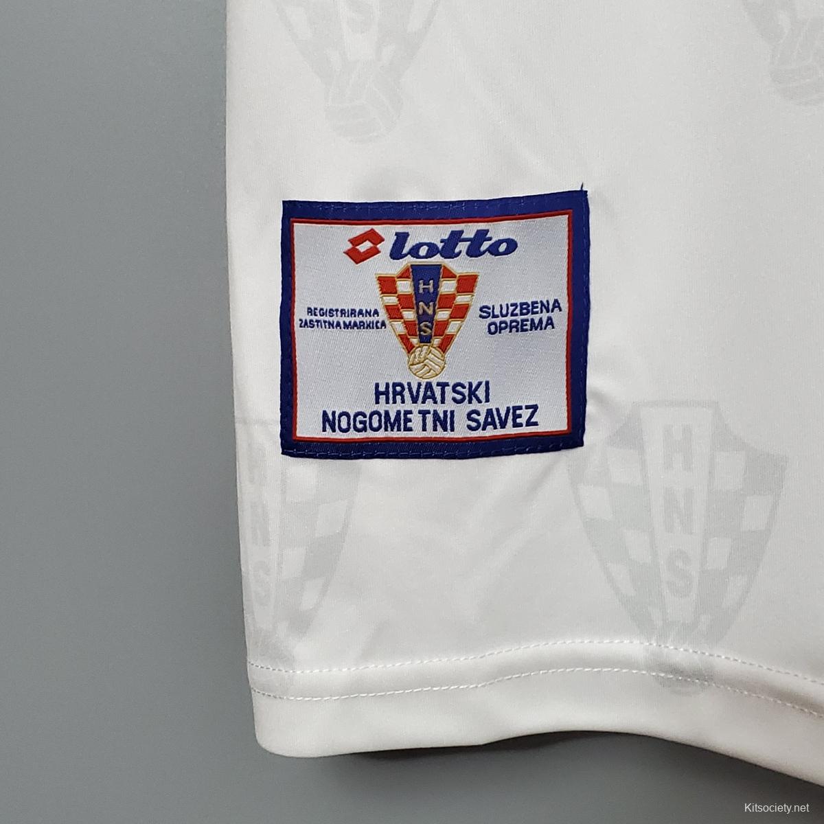 Croatia 1998 Hrvatska Home Retro Jersey World Cup