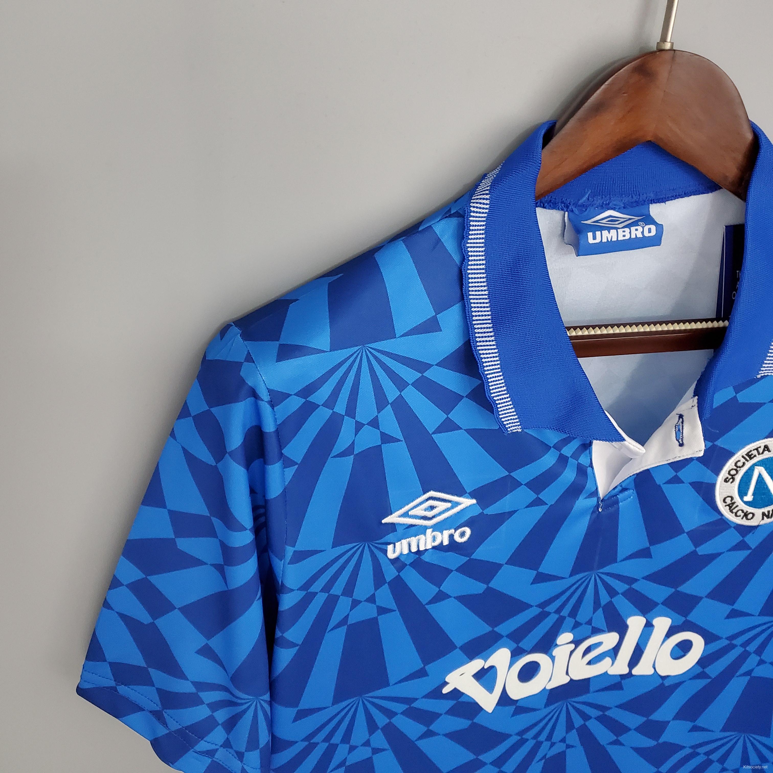 Retro Napoli 90/91 home Soccer Jersey - Kitsociety