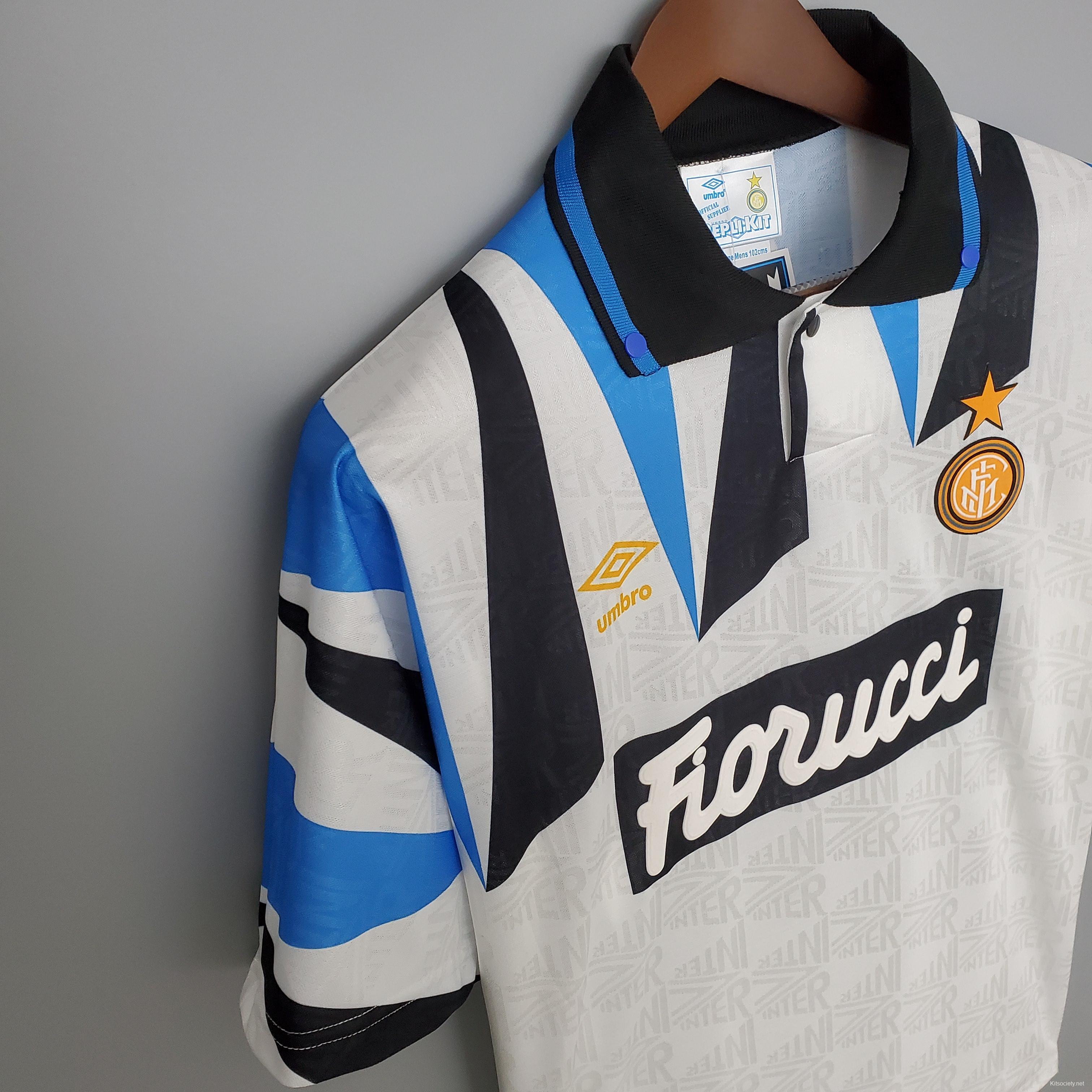 Retro 90/91 Inter Milan away Soccer Jersey - Kitsociety