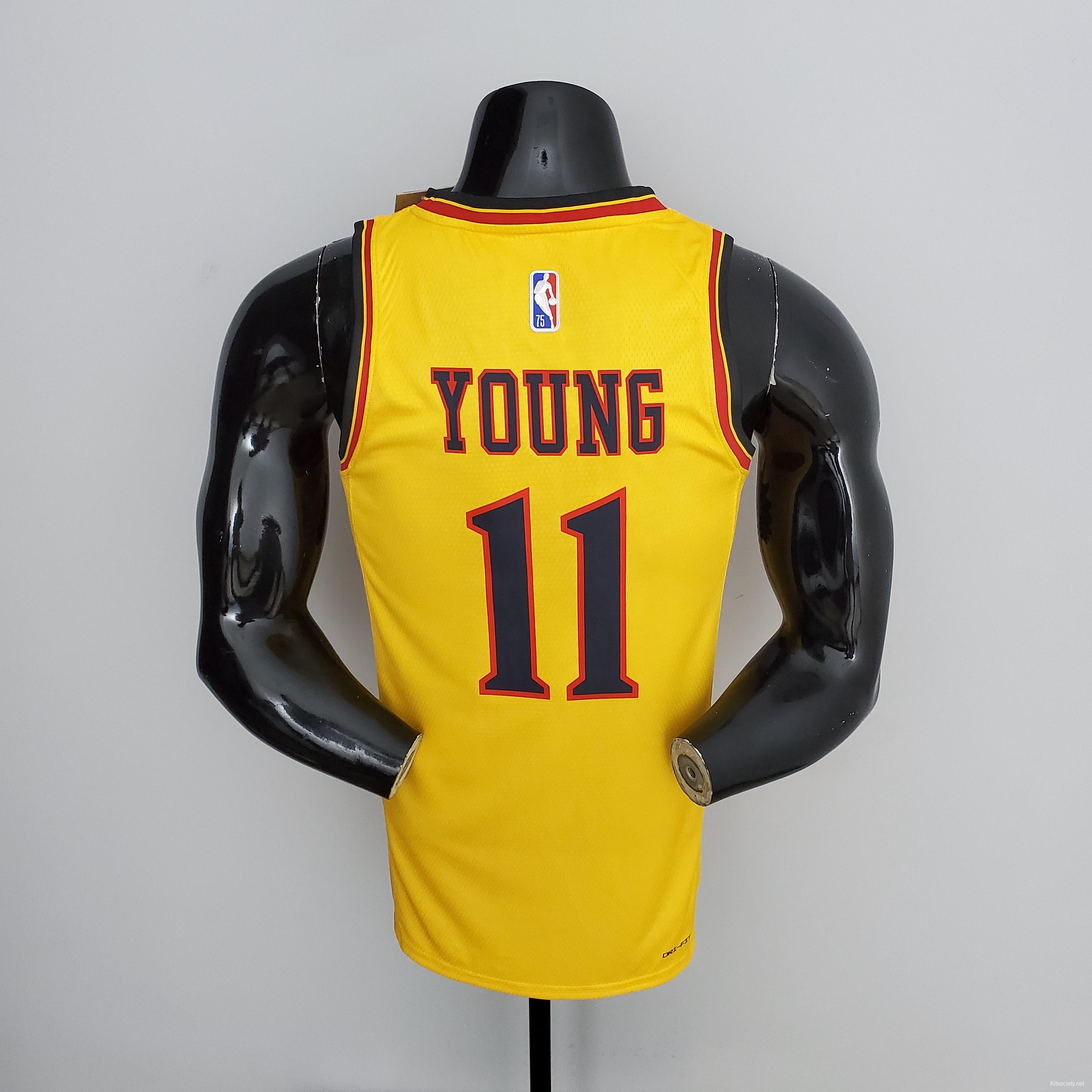 Atlanta Hawks 2022 Customized Jersey - Yellow - Jersey Teams