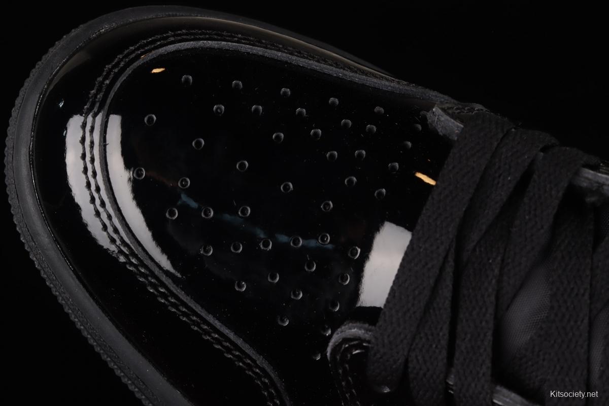 Air Jordan 1 Black Gold Patent Leather 555088-032