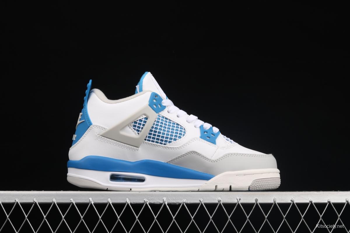 Jordan 4 Retro White/Military Blue-Neutral Grey 308497-105 - SoleSnk