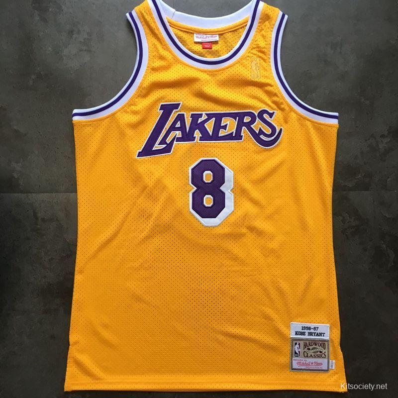 Men's Kobe Bryant Yellow Retro Classic Team Jersey - Kitsociety