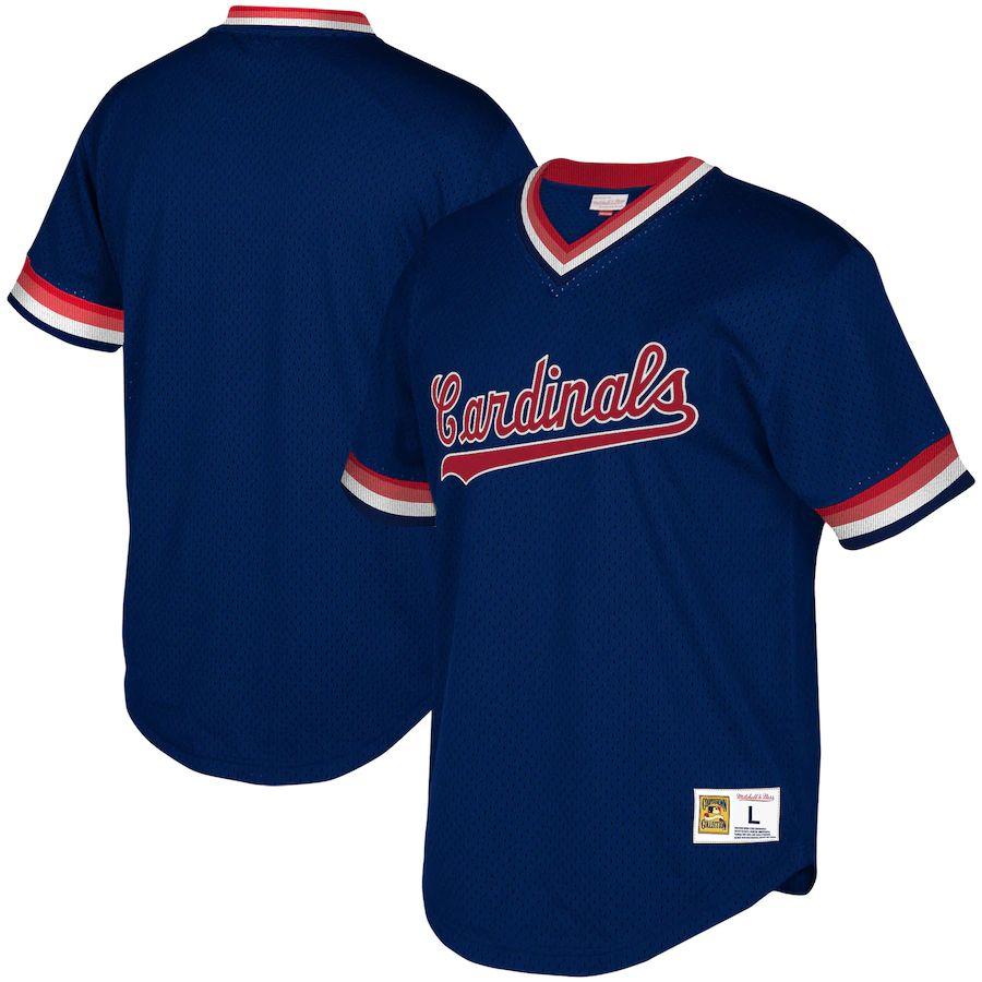 Youth Navy Cooperstown Collection Mesh Wordmark V-Neck Throwback Jersey -  Kitsociety