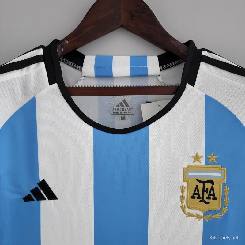 Player Version 3 Stars 2022 Argentina MESSI #10 Home Jersey With World Cup  Champion Patches - Kitsociety