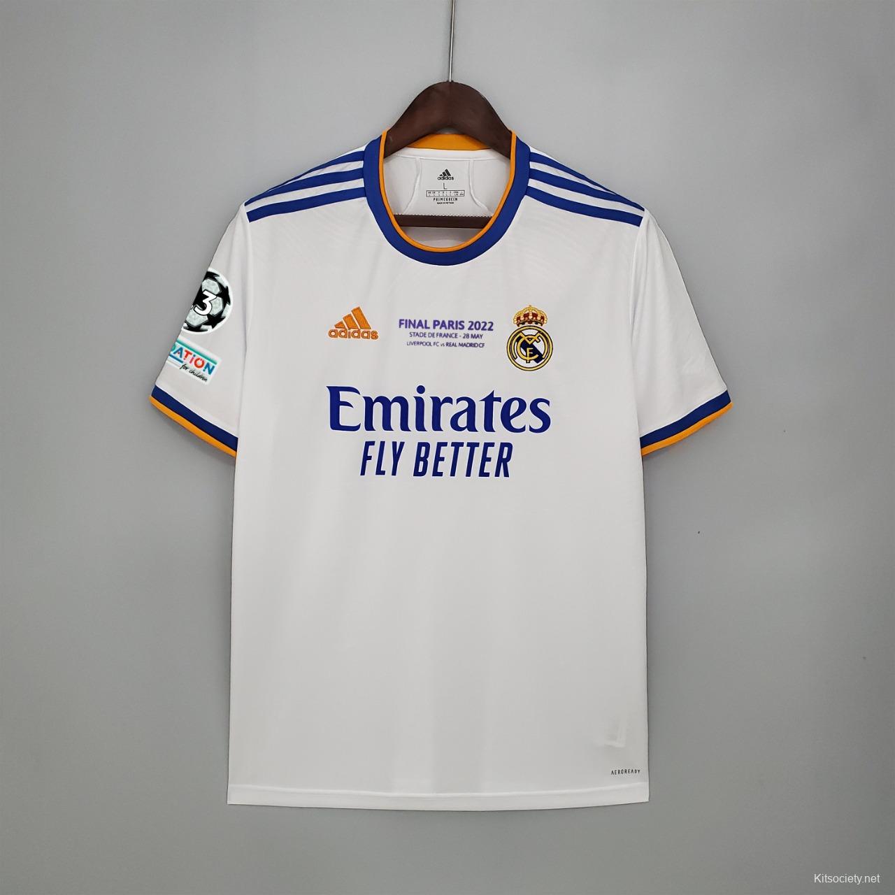 Real Madrid Soccer Jersey UCL Final Version Home (Player Version) 2021/22