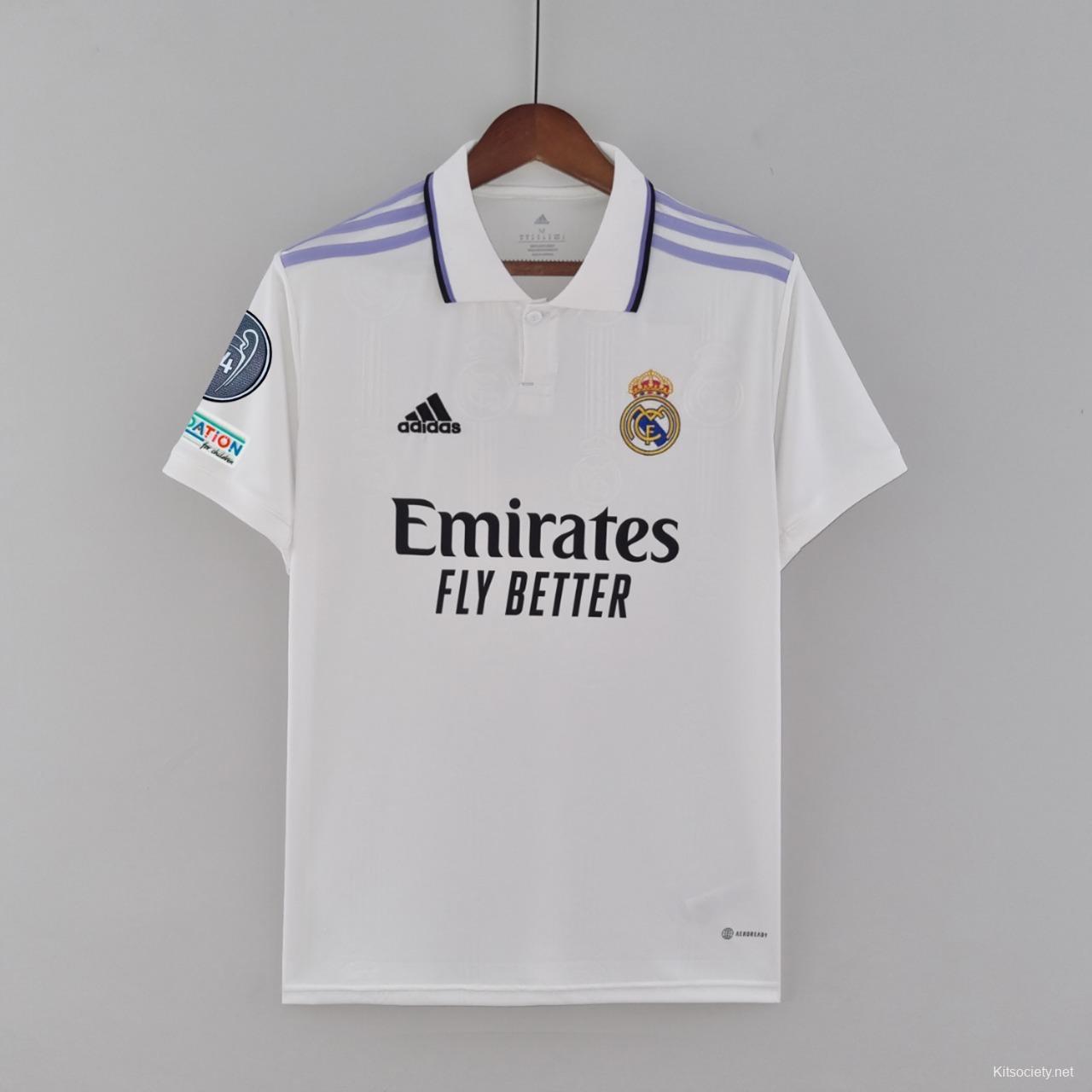 22/23 14 Champions Edition Real Madrid Home Soccer Jersey - Kitsociety