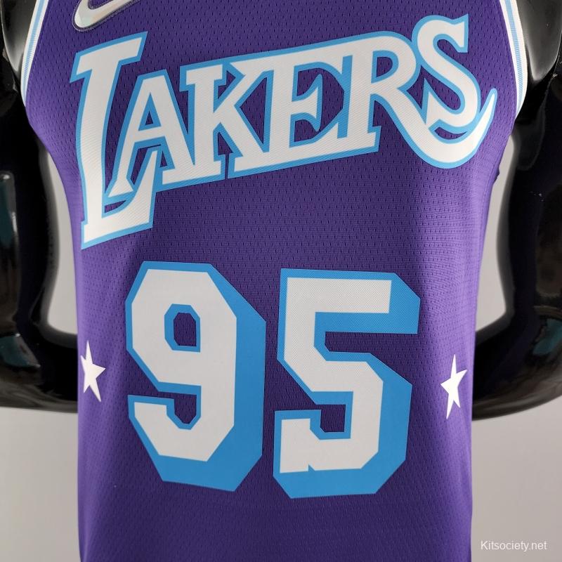 purple and blue lakers jersey
