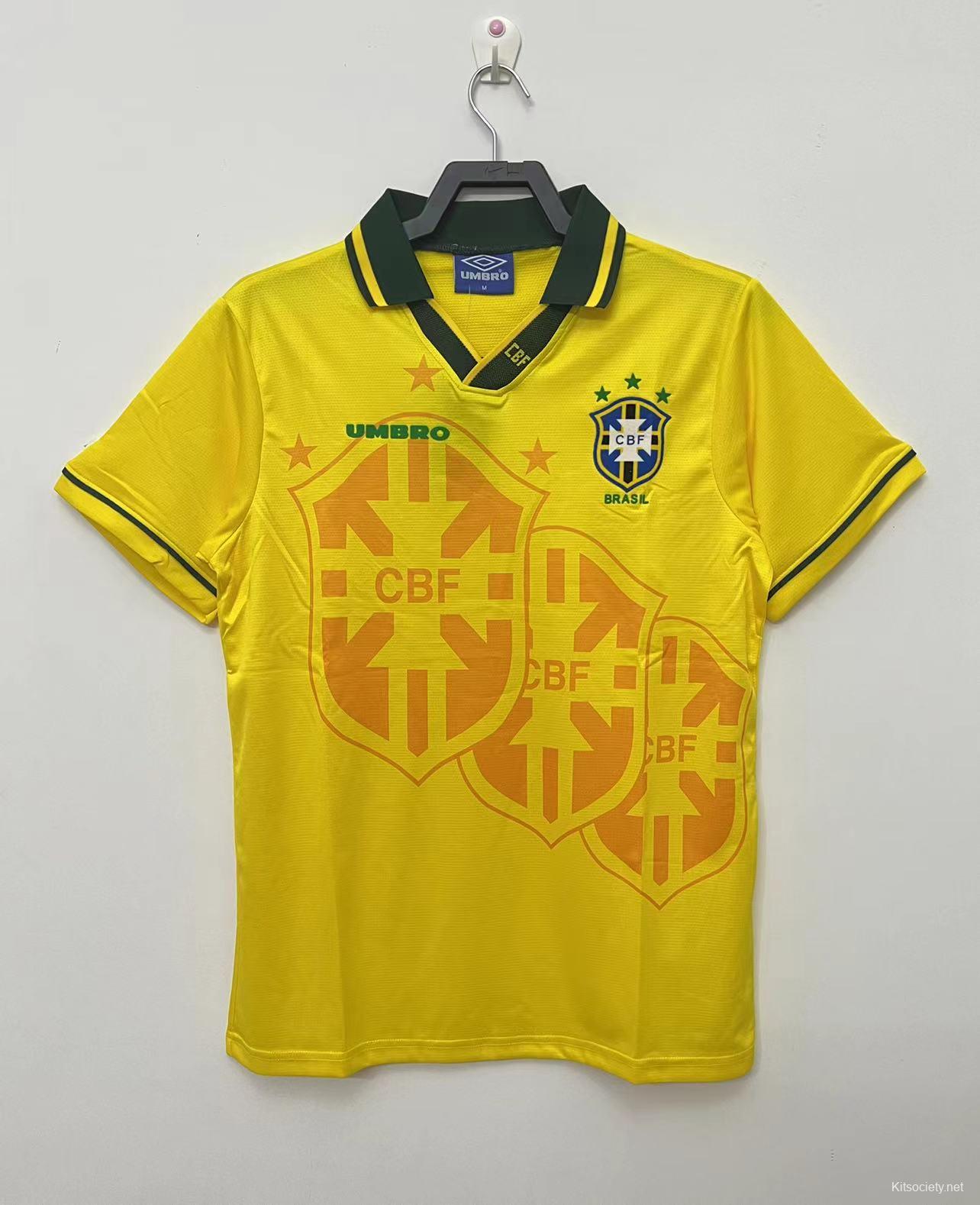 Retro 2002 Brazil away Soccer Jersey - Kitsociety