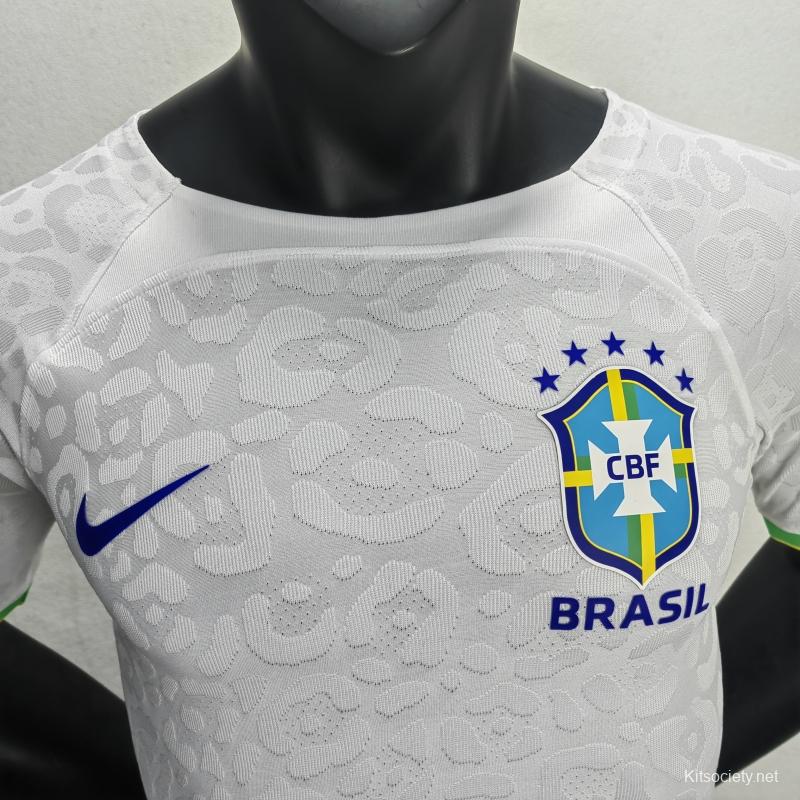 Player Version 2022 Brazil Home Long Sleeve Jersey - Kitsociety