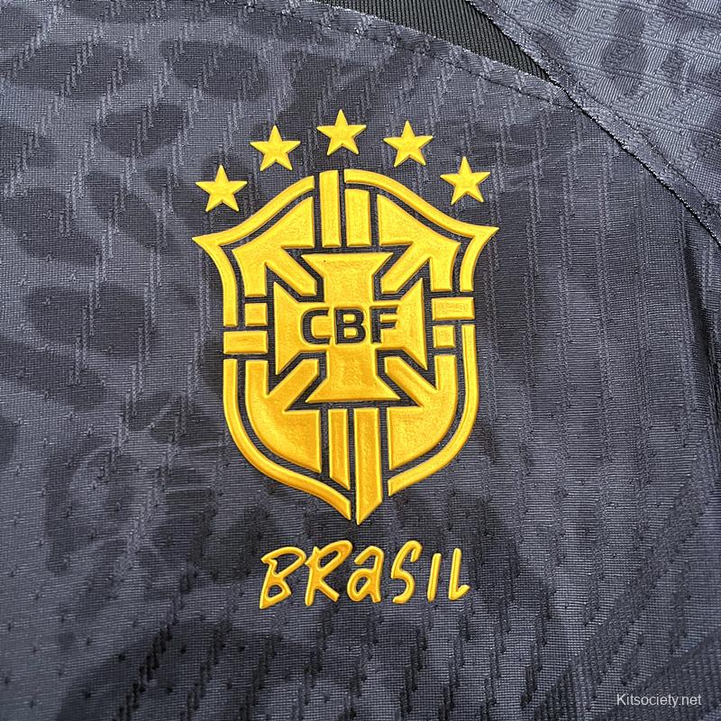 2022 Brazil Black Soccer Jersey - Kitsociety