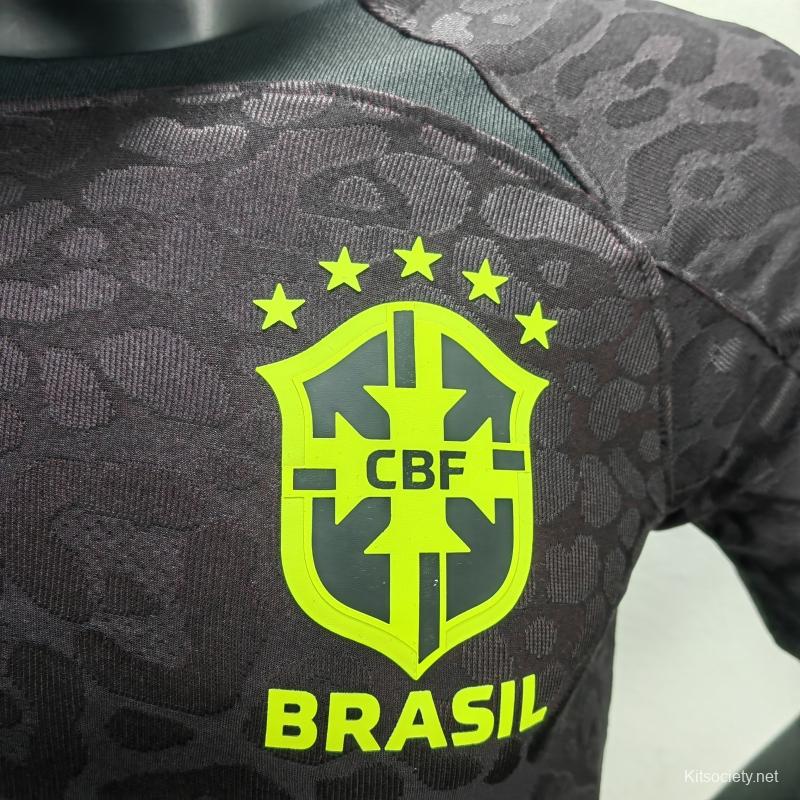 Player Version 2022 Brazil Home Long Sleeve Jersey - Kitsociety