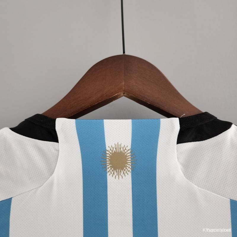 Adidas Argentina World Cup Champions Patch Jersey 3 Stars for