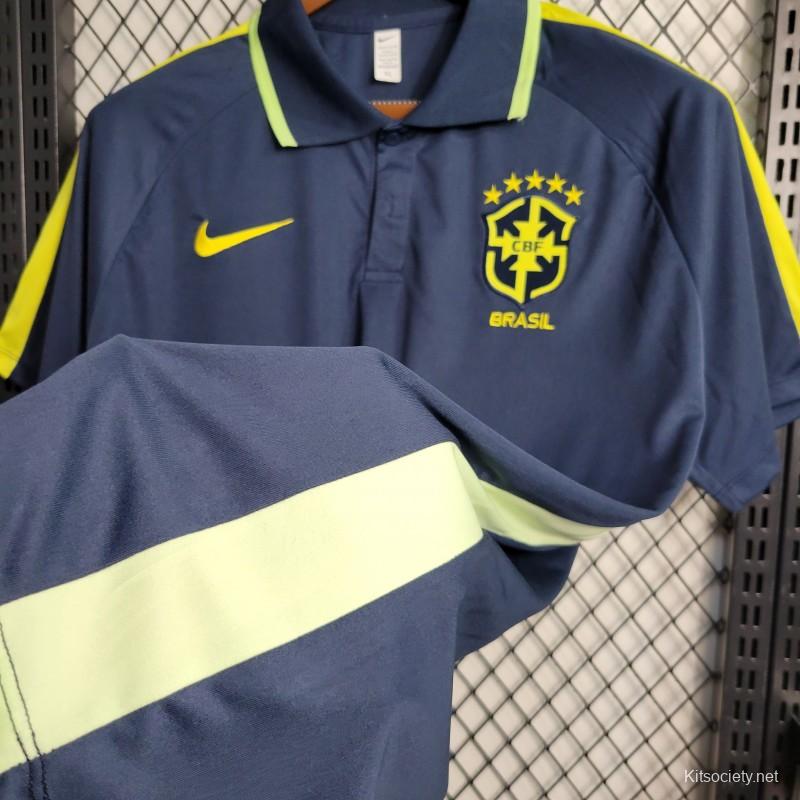 2023 Women Brazil Away Blue Jersey - Kitsociety