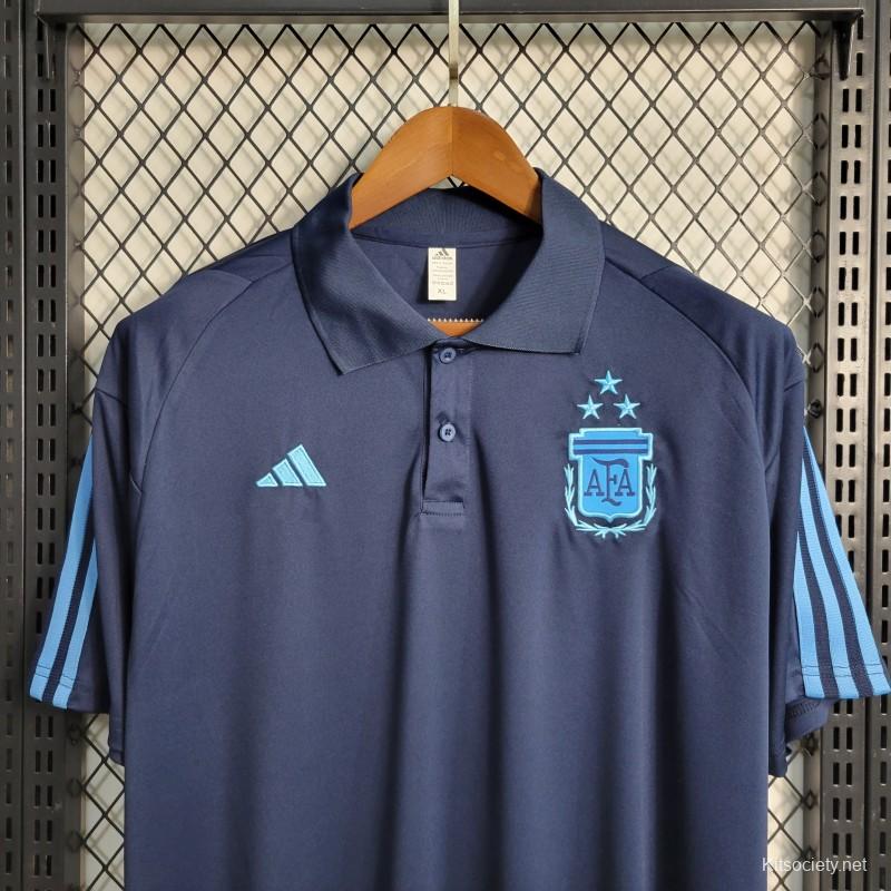 2023 Kids Argentina Blue Goalkeeper Jersey - Kitsociety