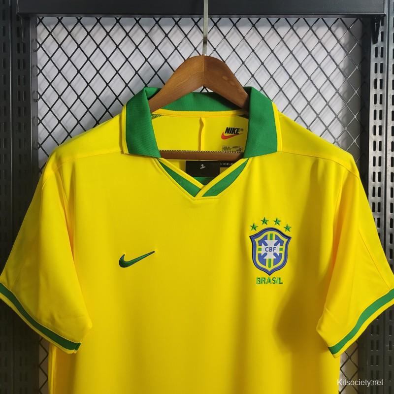 Retro 2006 Brazil Away Blue Jersey - Kitsociety