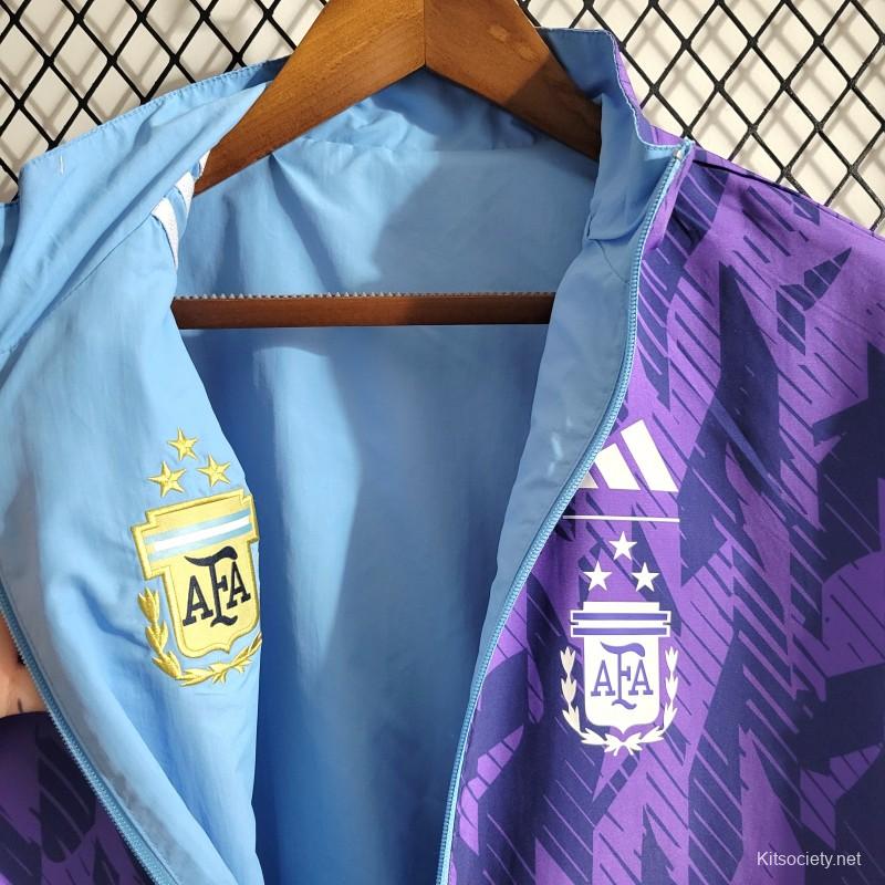3-Stars Women 2023 Argentina Away Purple Jersey - Kitsociety