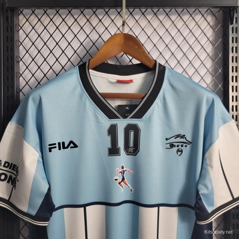 højt fordom jævnt Retro 2001 Argentina Maradona #10 Commemorative Edition Jersey - Kitsociety
