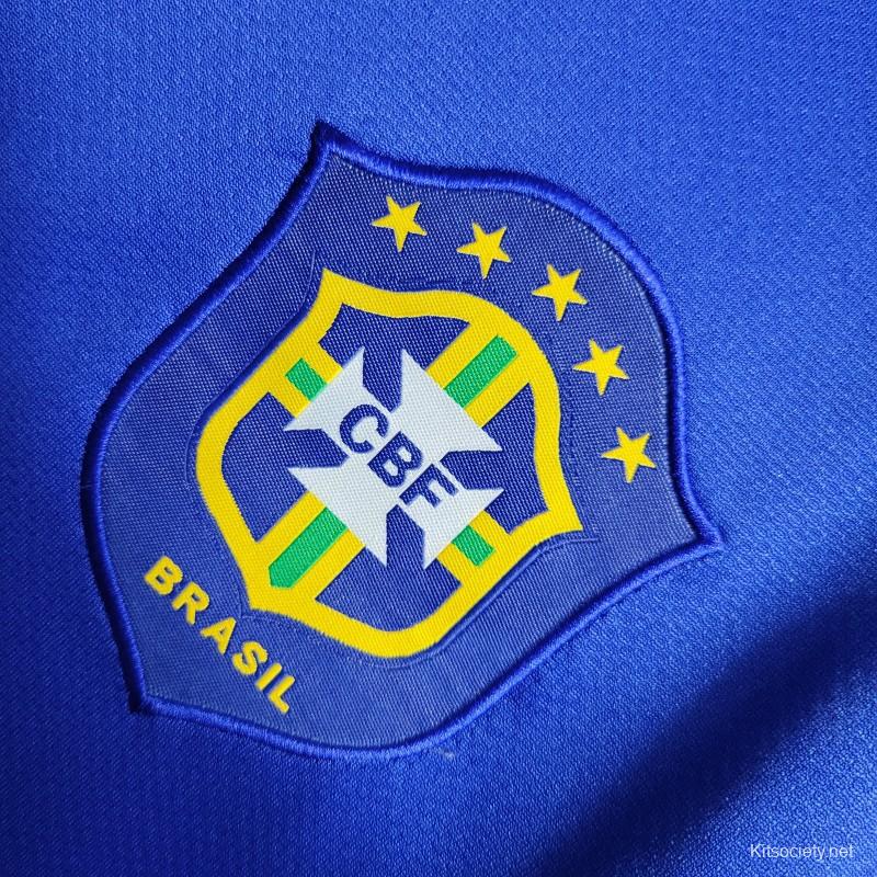 Retro 2006 Brazil Away Blue Jersey - Kitsociety