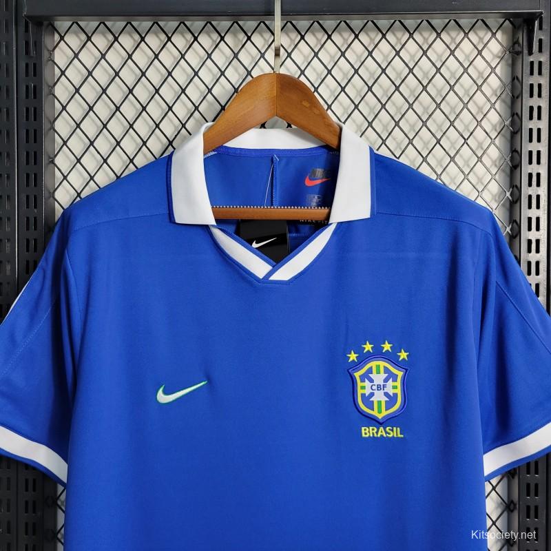 Retro 2006 Brazil Away Blue Jersey - Kitsociety