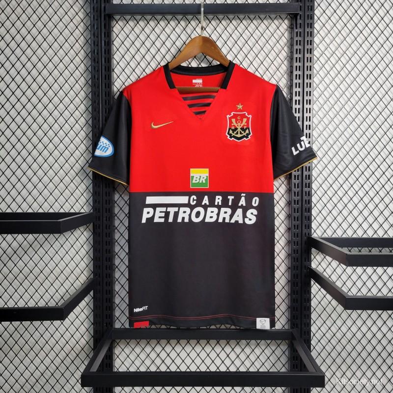 Retro 08-09 Flamengo Third Black Red Jersey - Kitsociety