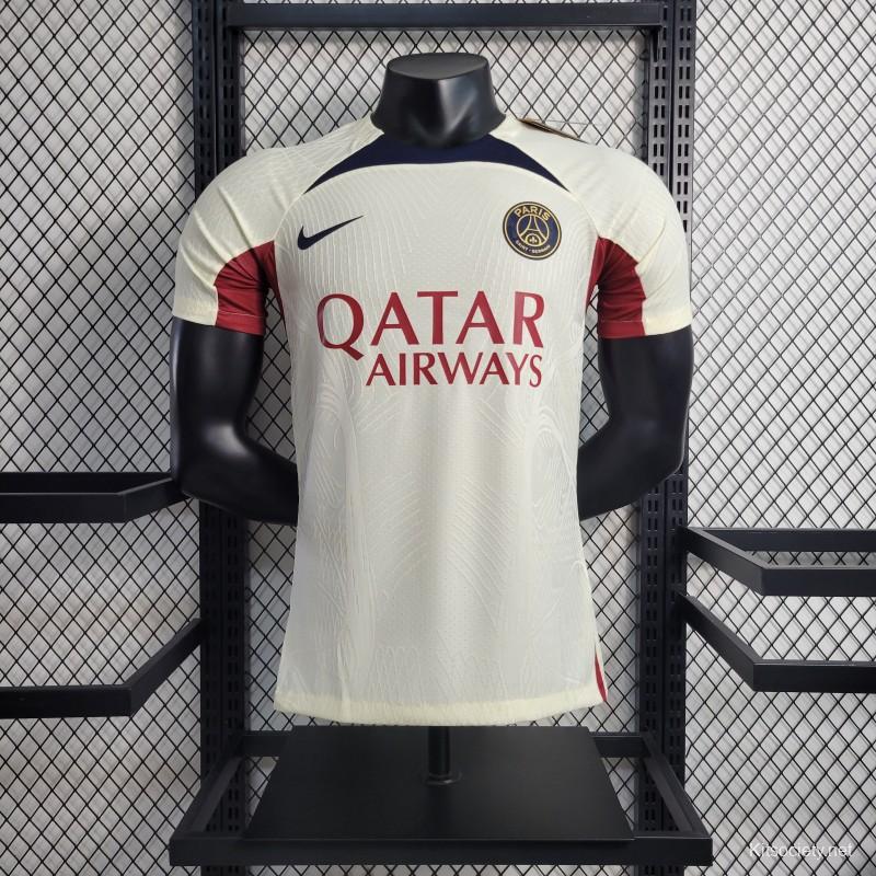 Player Version 23/24 PSG White Training Pre-Match Jersey - Kitsociety