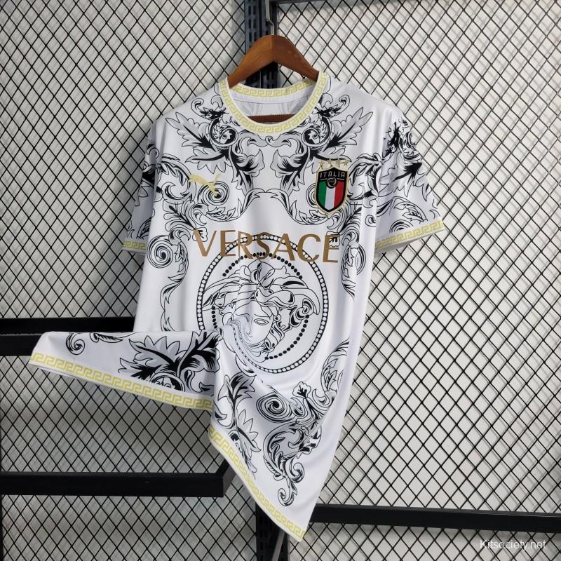 2023 Italy x Versace Special Edition White Jersey - Kitsociety