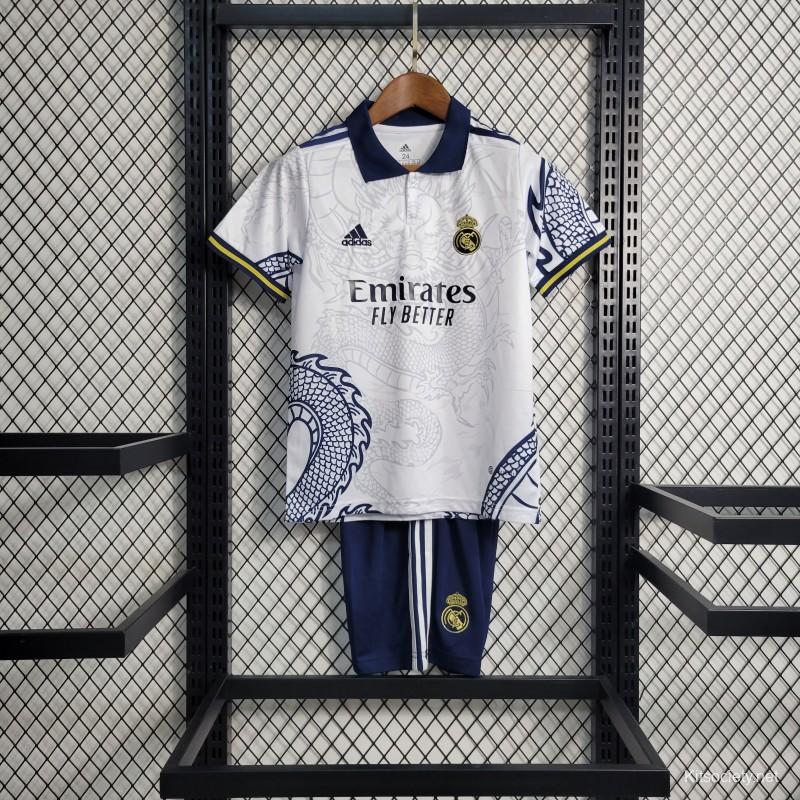 Goedaardig Dekbed Civiel 23-24 Kids Real Madrid Special Edition White Dragon Jersey Size 16-28 -  Kitsociety
