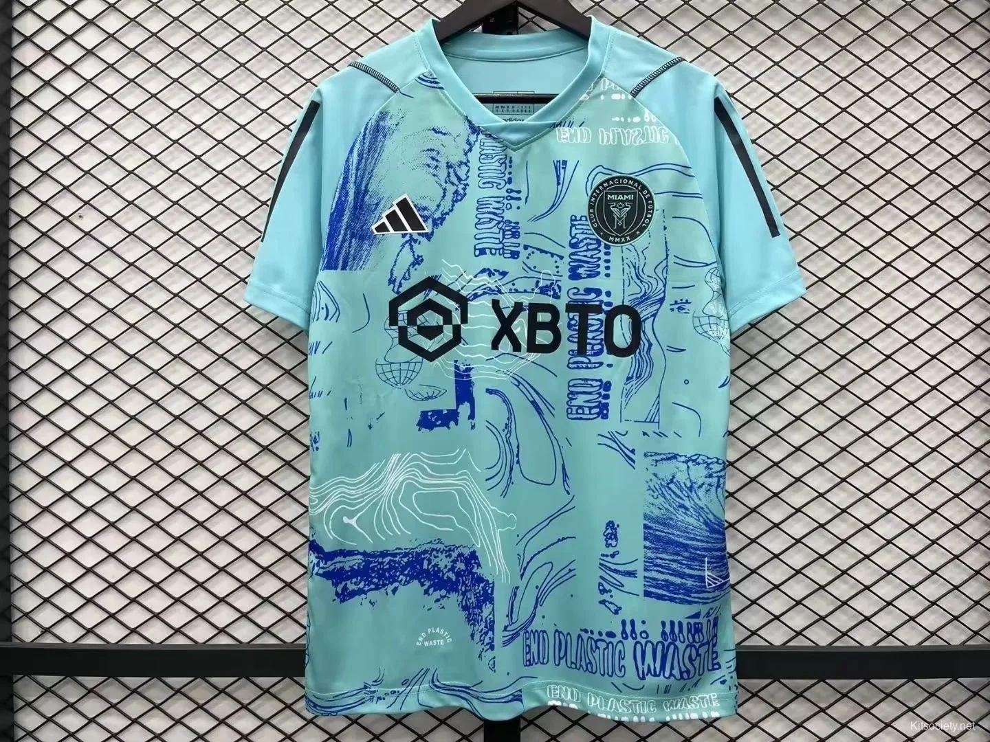 US$ 14.50 - 23-24 Inter Miami Blue Special Edition Kids Soccer Jersey -  m.