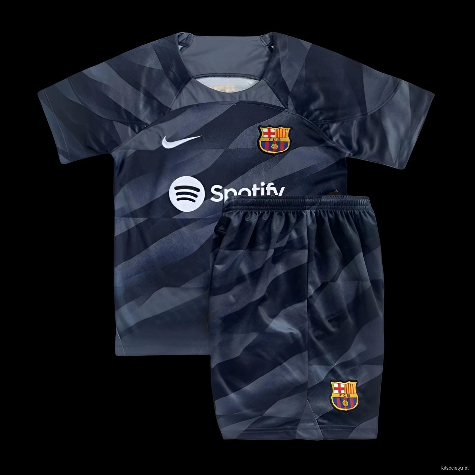 23-24 Barcelona Black Gold Special Edition Jersey - Kitsociety