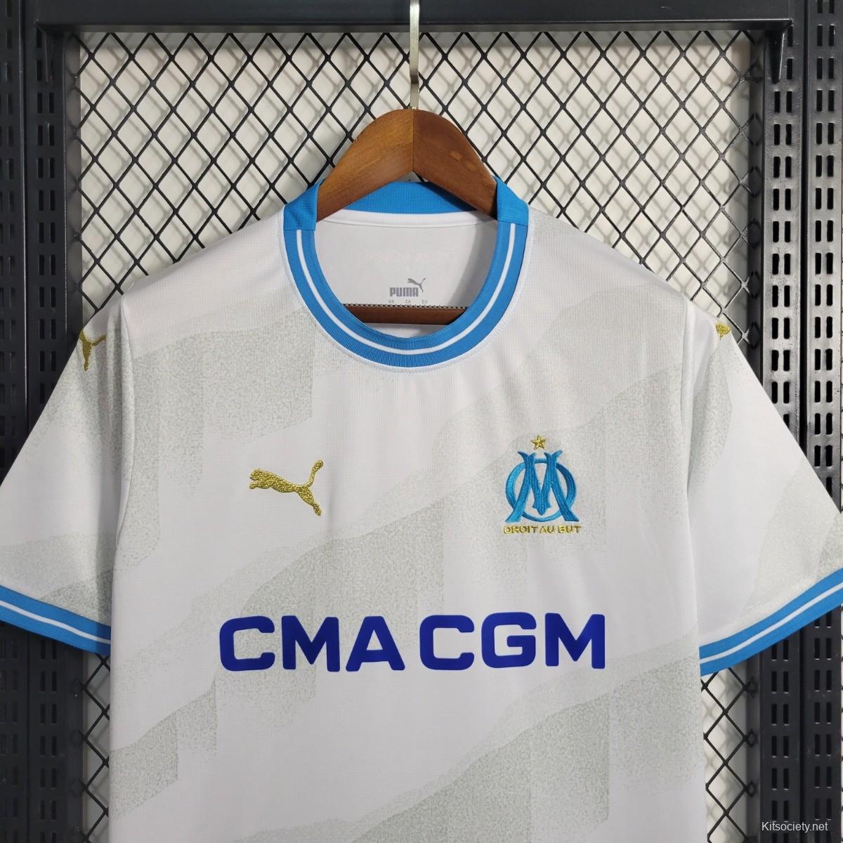 Olympique de Marseille 23/24 Home White Soccer Jersey