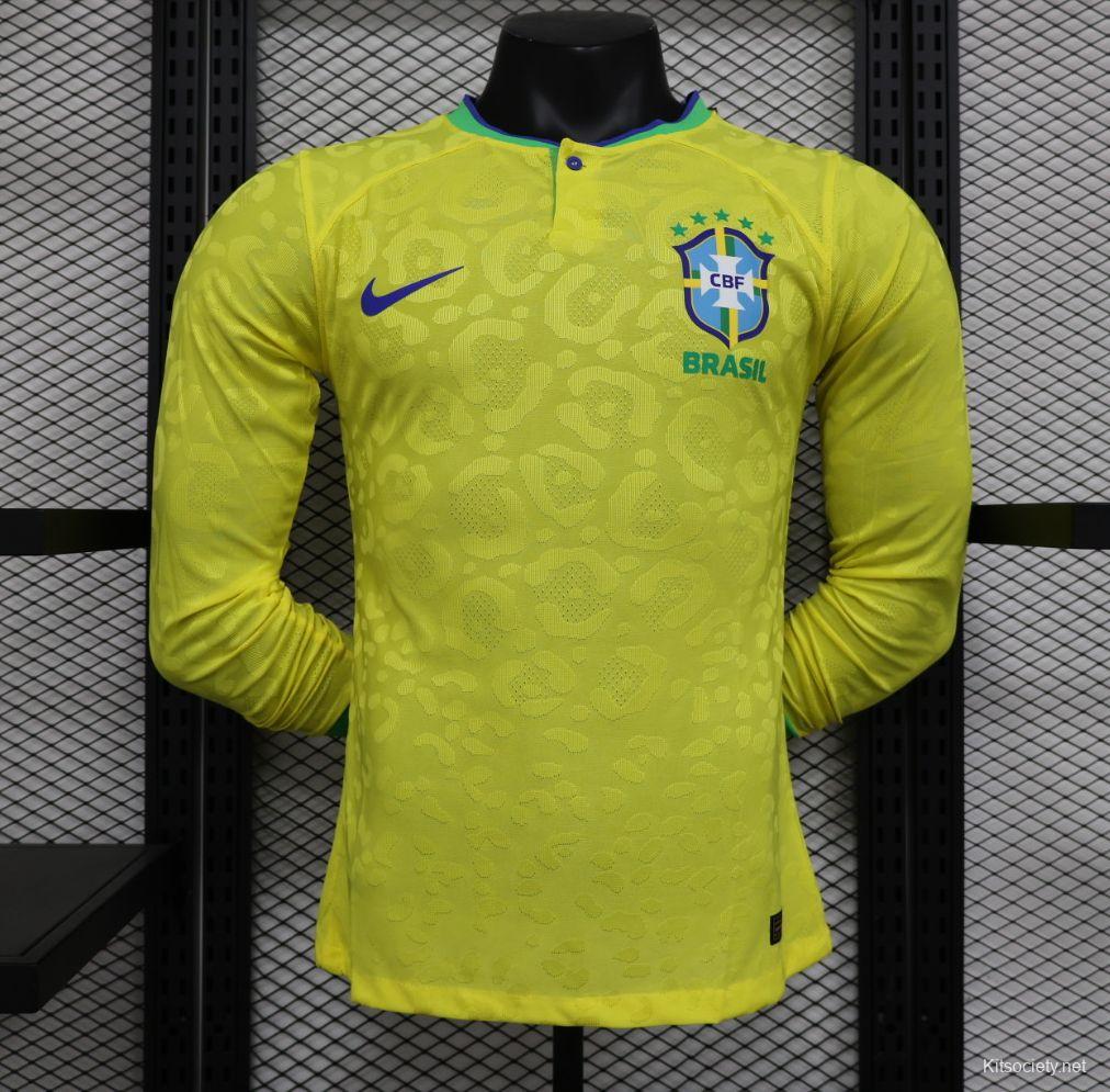 2022 Brazil Home National Team World Cup Soccer Jersey With Special Dragon  Namesets - Kitsociety